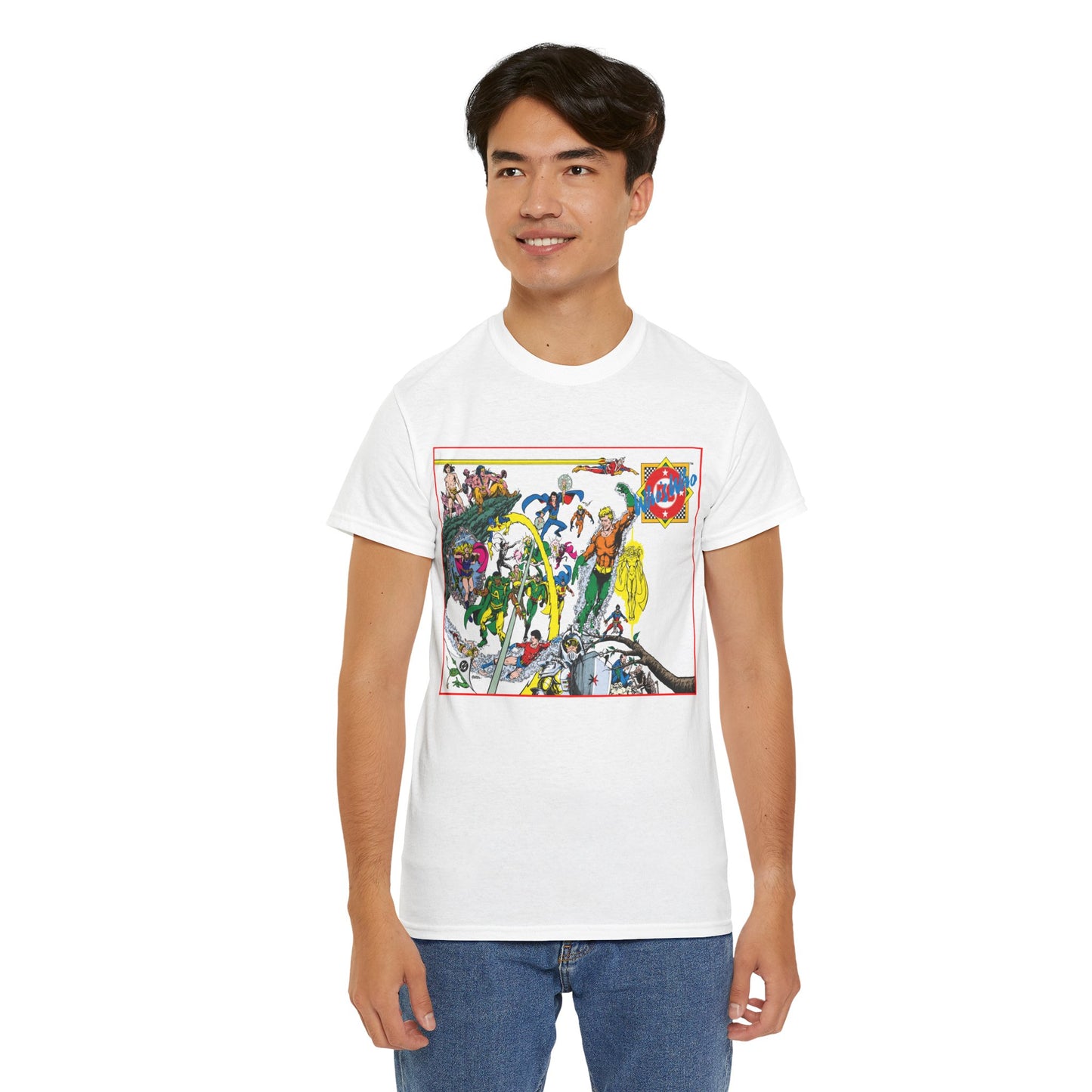 Who's Who in the DC Universe T-Shirt - George Perez Art - #1 Cover - Aquaman, Arion, Amazing Man, Amethyst - DC Comics