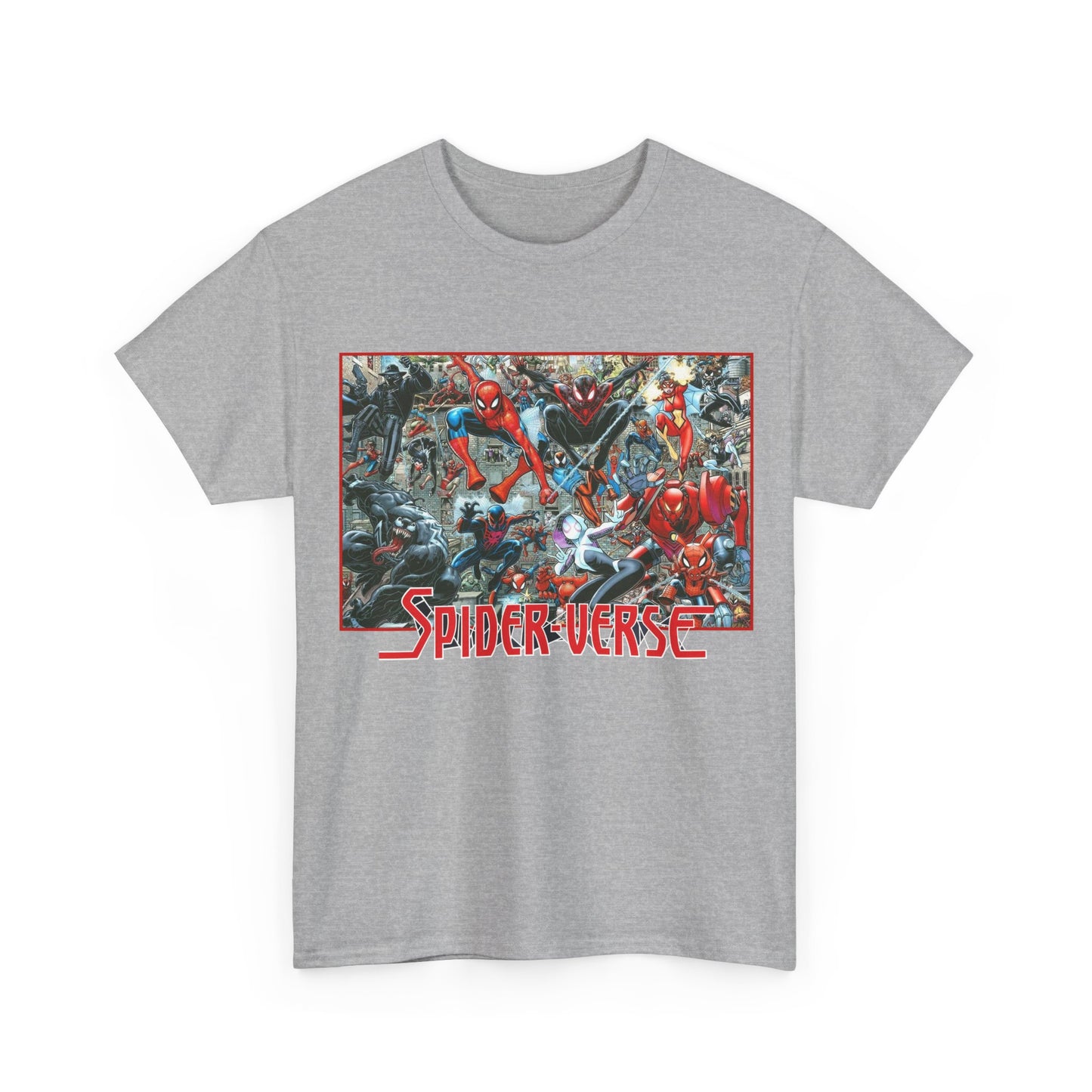 Spider-Verse T-Shirt - Arthur Adams Art - Spider-Man, Venom, Spider-Man 2099, Miles Morales, Spider-Woman - Marvel Comics