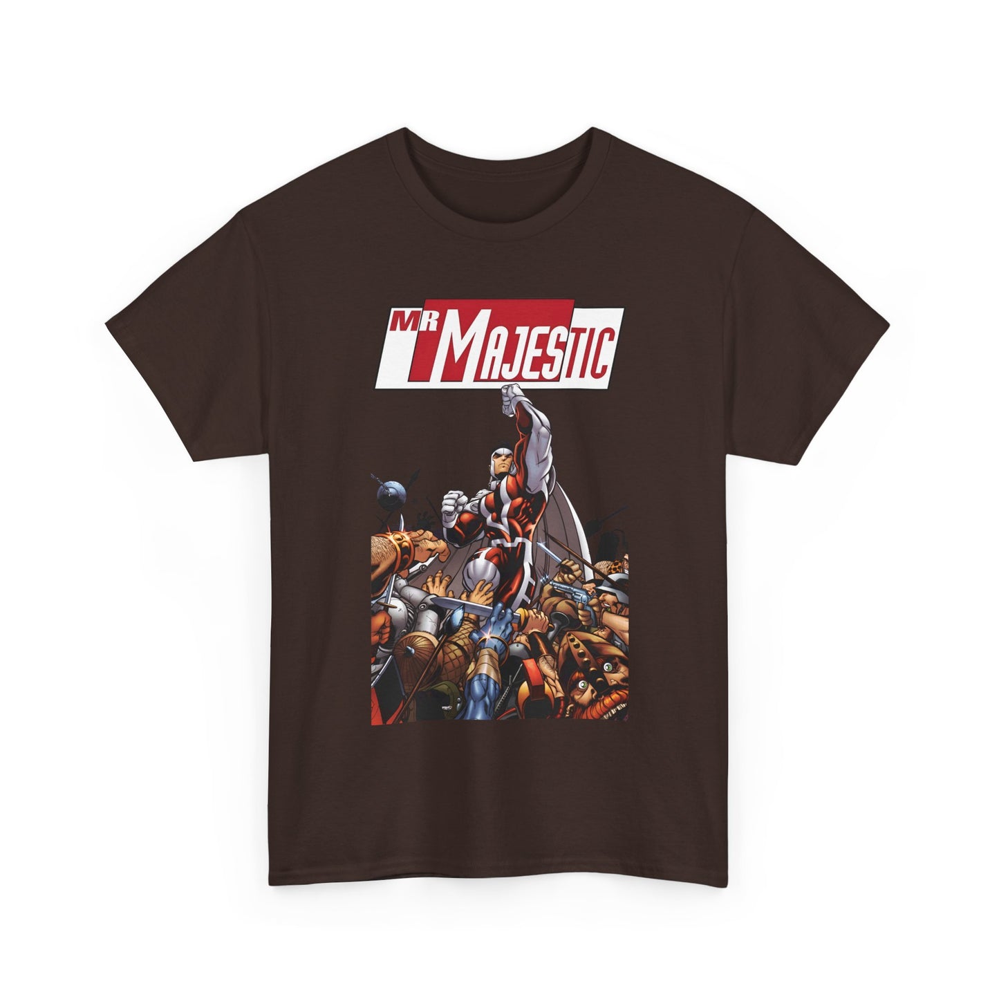 Mr. Majestic T-Shirt - Ed McGuiness Art - Flying Above His Attackers - DC/Wildstorm Comics