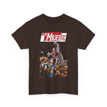 Mr. Majestic T-Shirt - Ed McGuiness Art - Flying Above His Attackers - DC/Wildstorm Comics