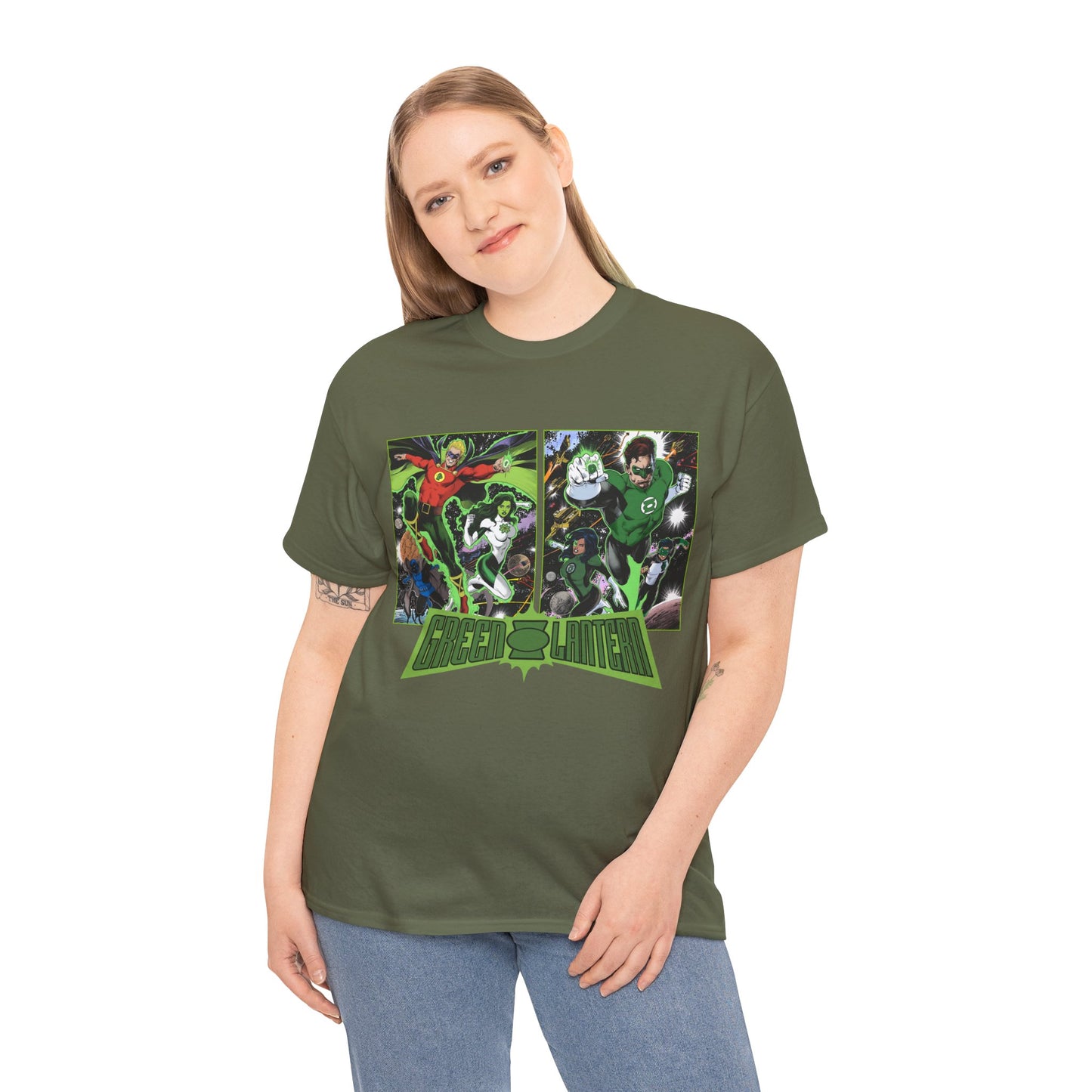 Green Lantern T-Shirt - Alan Scott, Jade, Obsidian, Hal Jordan, Jessica Cruz, Kyle Rayner - The Corps - DC Comics