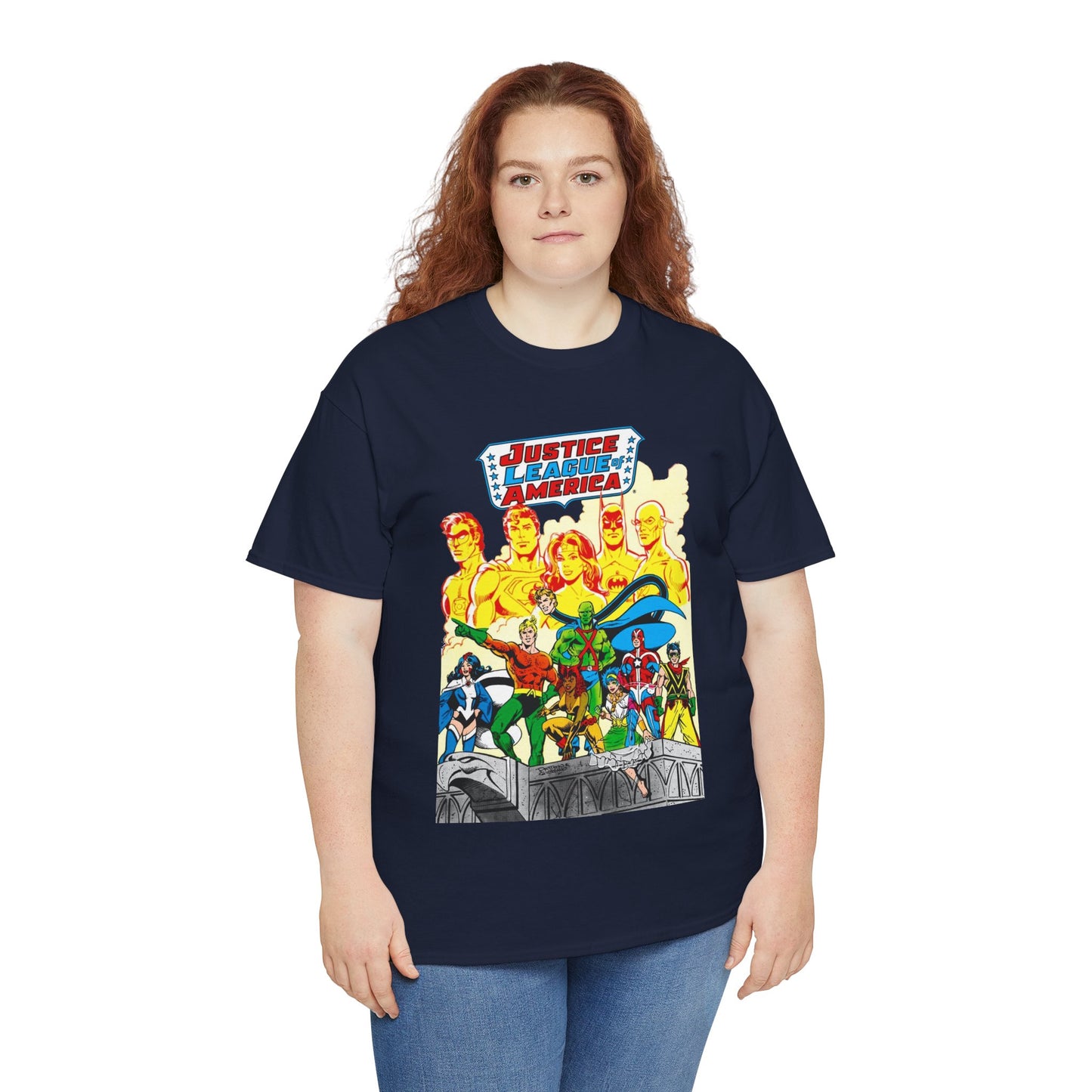 Justice League Detroit T-Shirt - Aquaman, Elongated Man, Zatanna, Vixen, Steel, Martian Manhunter, Vibe, Gypsy