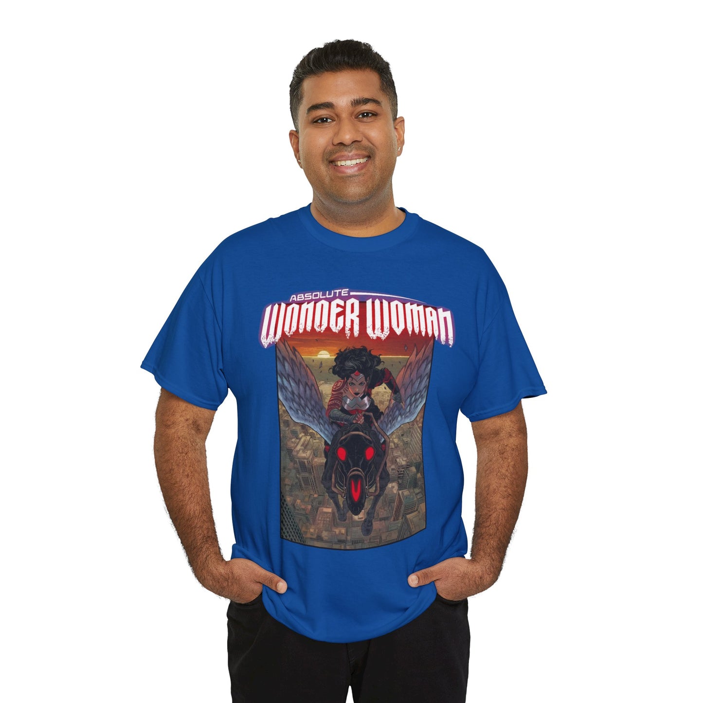 Absolute Wonder Woman T-Shirt - Hayden Sherman Art - DC Comics All-In - Raised in Hell by Circe - Riding Pegasus
