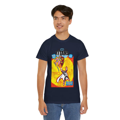 New Teen Titans T-Shirt - George Perez Art - #3 Cover Art - Dr. Light & the Fearsome Five Vs Starfire & the Teen Titans - DC Comics
