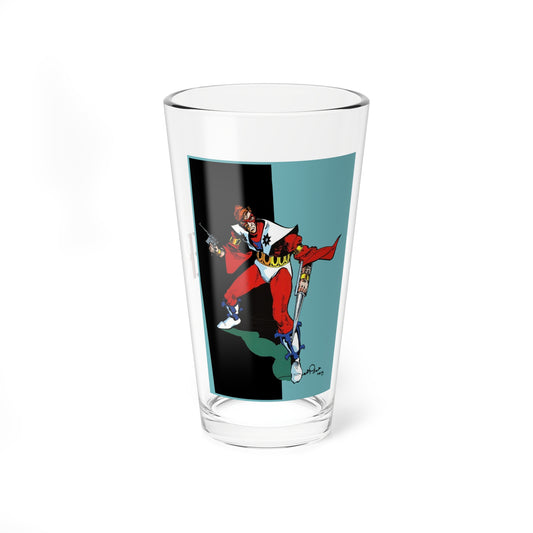 Manhunter Pint Glass, 16oz - Walt Simonson Art - Paul Kirk - Great Bronze Age Character - DC Comics