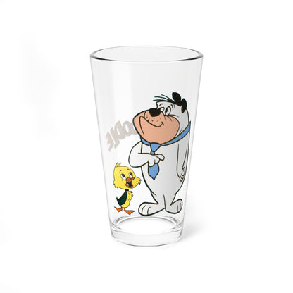 Yakky Doodle & Chopper Pint Glass, 16oz - Popular Hanna-Barbera 1960s Cartoon Characters