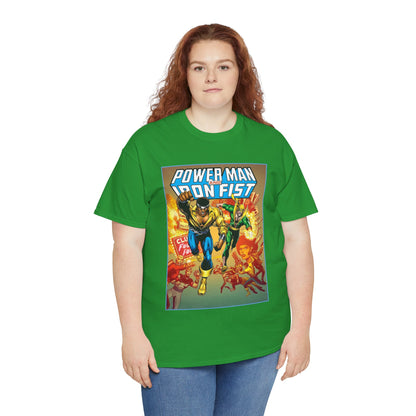 Power Man & Iron Fist T-Shirt - Luke Cage & Danny Rand - Popular Marvel Comics 1970s Series - Heroes for Hire - Great Retro Art