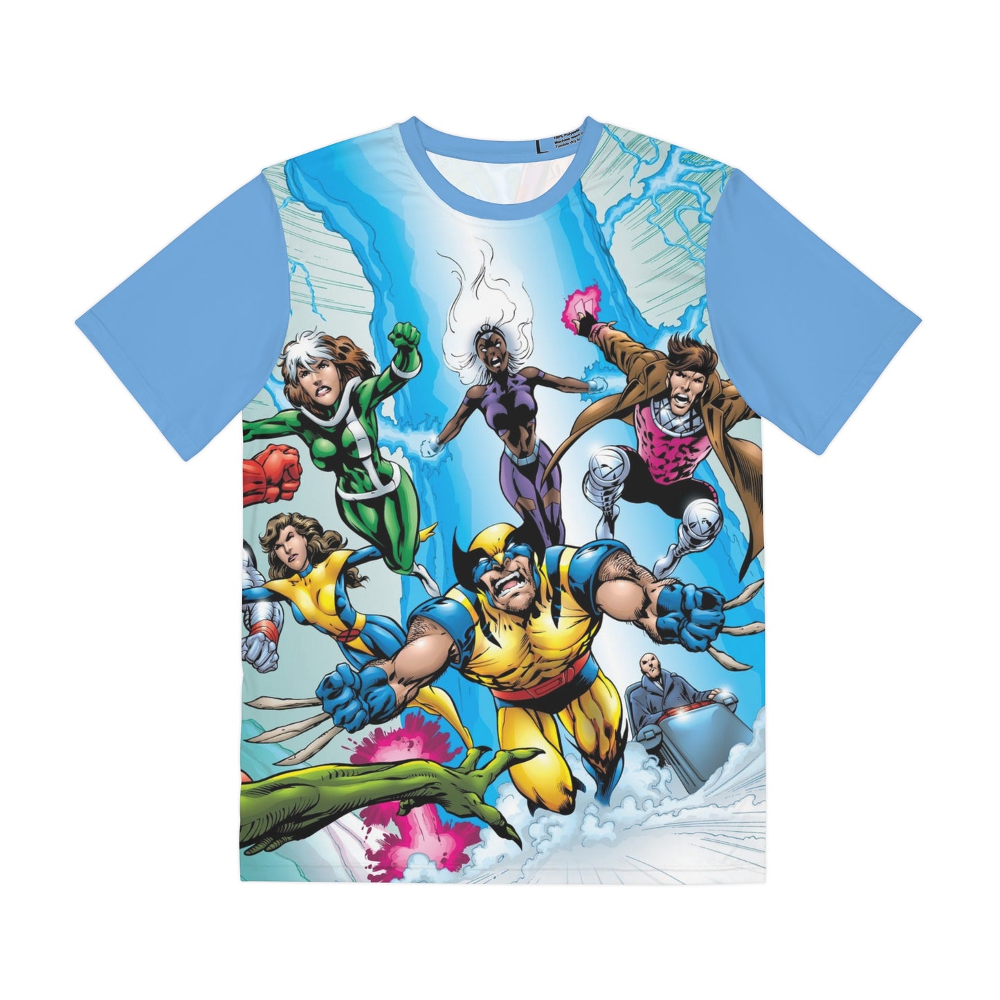 Uncanny X-Men All Over Print Tee (Polyester) - Alan Davis Art - Wolverine, Rogue, Storm, Gambit - Marvel Comics