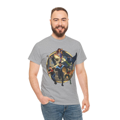 Titans T-Shirt - Taurin Clarke Art - Nightwing, Raven, Starfire, Wonder Girl, Superboy, Robin - DC Comics