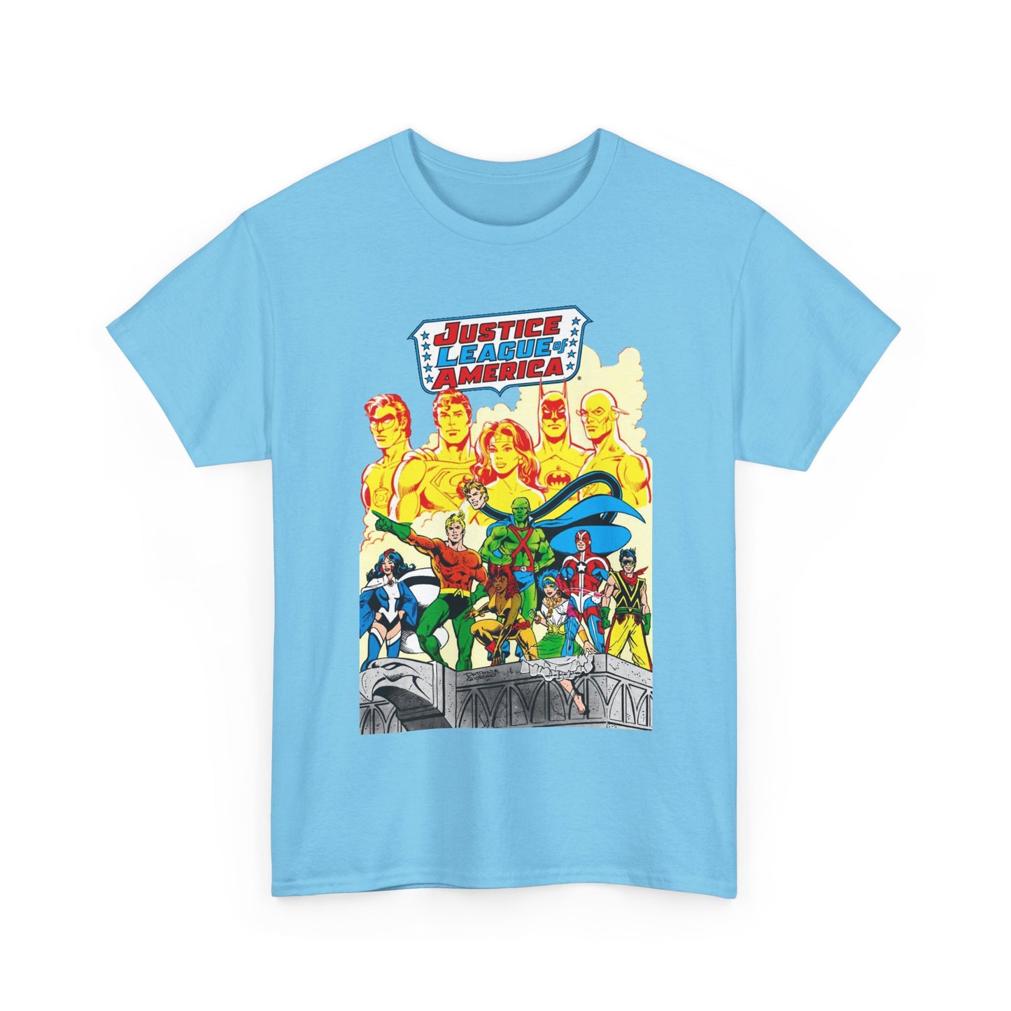 Justice League Detroit T-Shirt - Aquaman, Elongated Man, Zatanna, Vixen, Steel, Martian Manhunter, Vibe, Gypsy