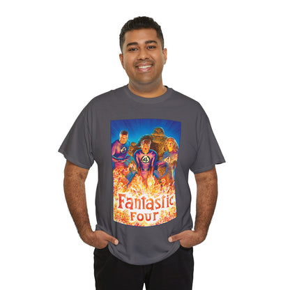 Fantastic Four T-Shirt - Alex Ross Art - Mr. Fantastic, Invisible Woman, Human Torch, The Thing - Marvel Comics