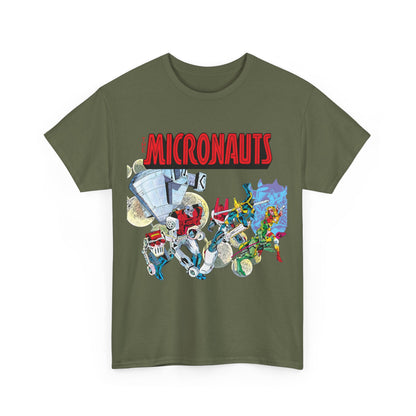 Micronauts T-Shirt - Jackson Guice Art - Arcturus Rann, Biotron, Marionette, Acroyear, Bug - Marvel Comics