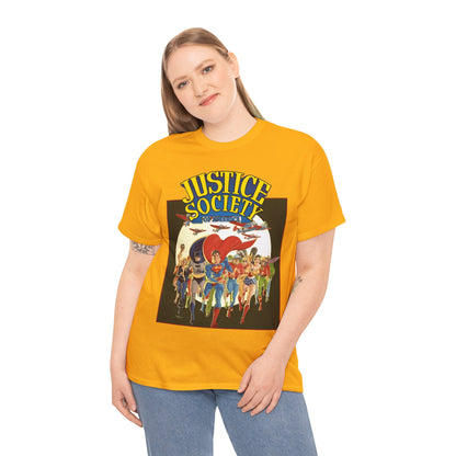 Justice Society of America T-Shirt - Superman, Wonder Woman, Black Canary, Green Lantern, Batman, Plastic Man, Flash - DC Comics
