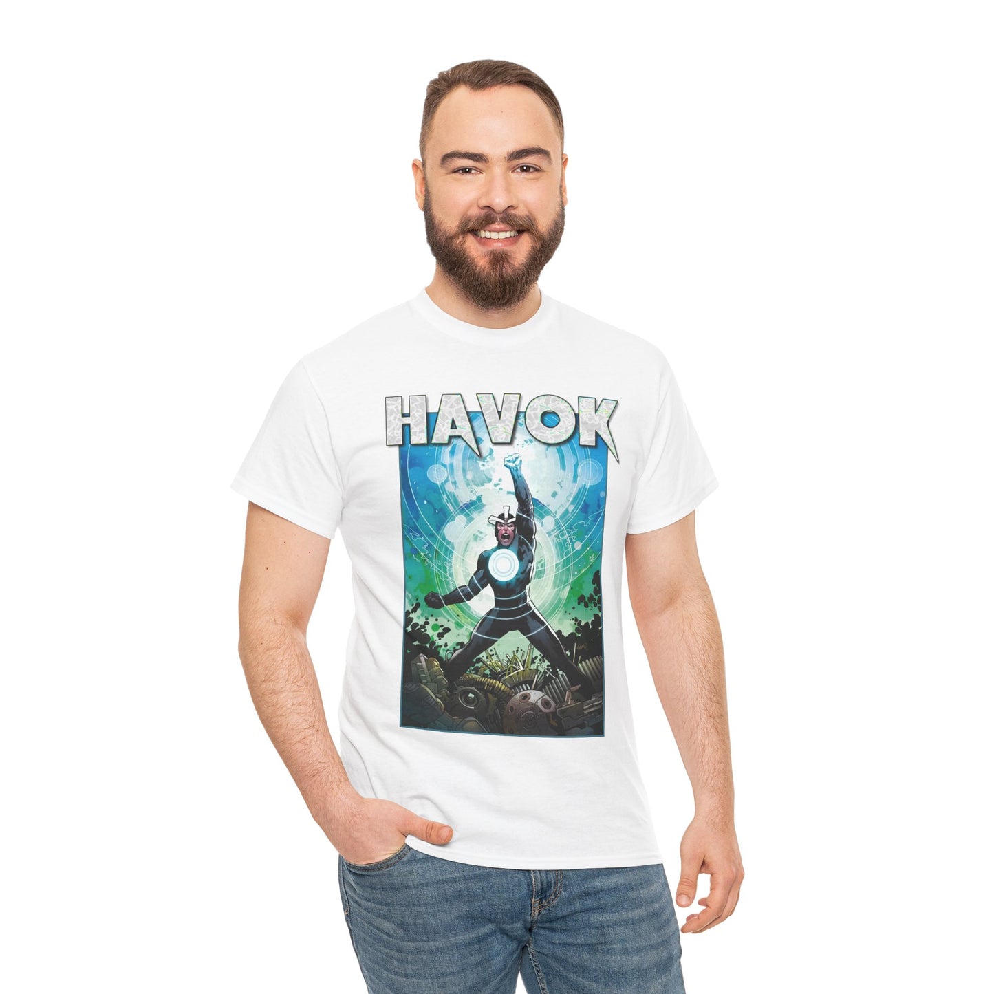Havok T-Shirt - Greg Land Art - Alex Summers - X-Men, X-Factor Member & Leader - Mutant Hero - Brother to Scott Summers, Cyclops - Marvel Comics