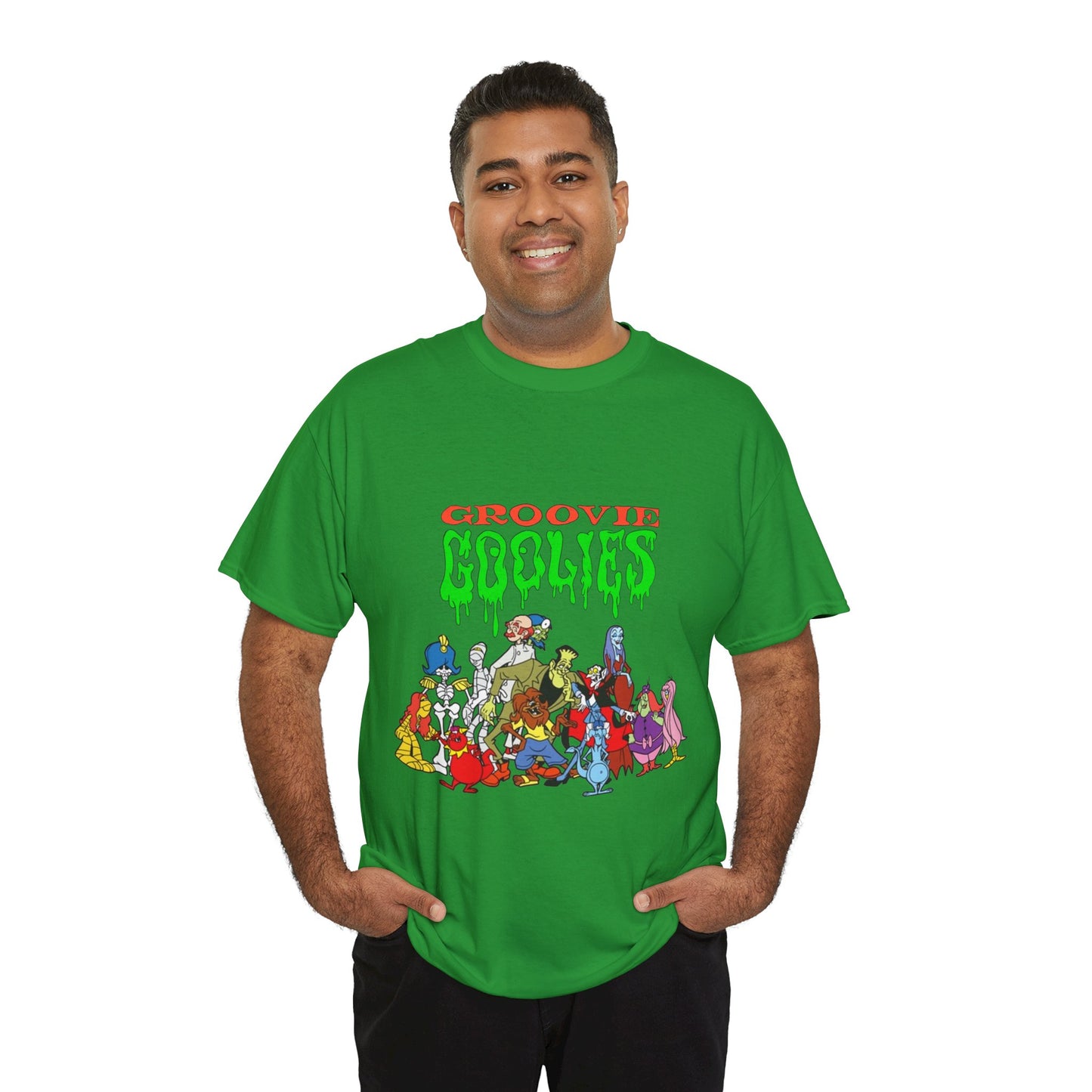 Groovie Goolies T-Shirt - The Monster Trio (Drac, Frankie, Wolfie) - Hagatha, Bella La Ghostly, Boneapart, Mummy - Horrible Hall on Horrible Drive - Filmation Cartoon