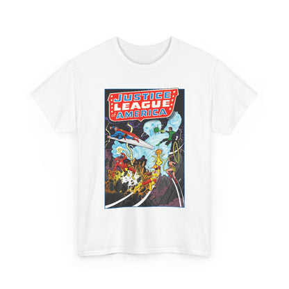 Justice League T-Shirt - George Perez Art - Tornado Tyrant - Superman, Firestorm, Flash, Wonder Woman, Green Lantern - DC Comics