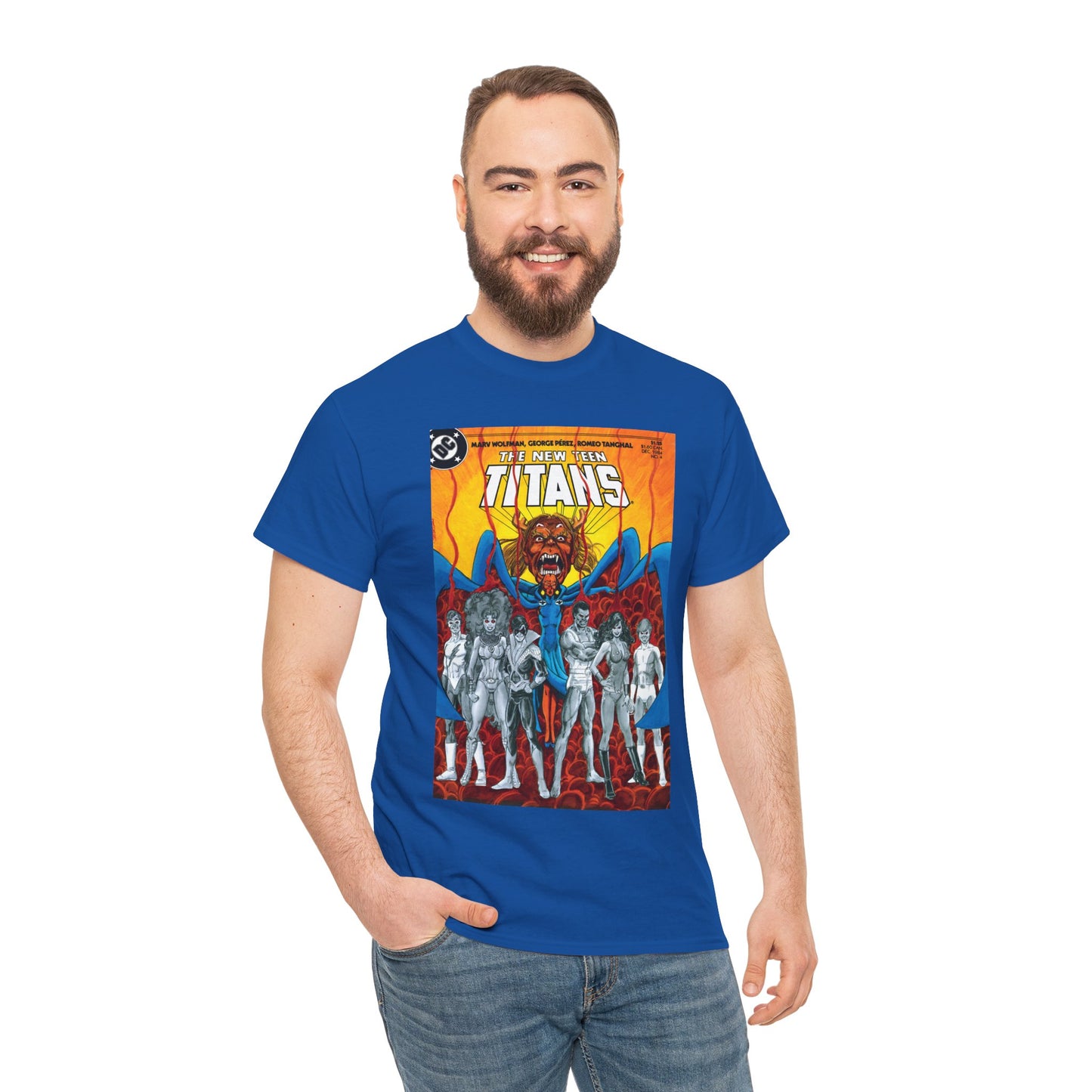 New Teen Titans #4 T-Shirt - George Perez Art - Trigon the Terrible - DC Comics