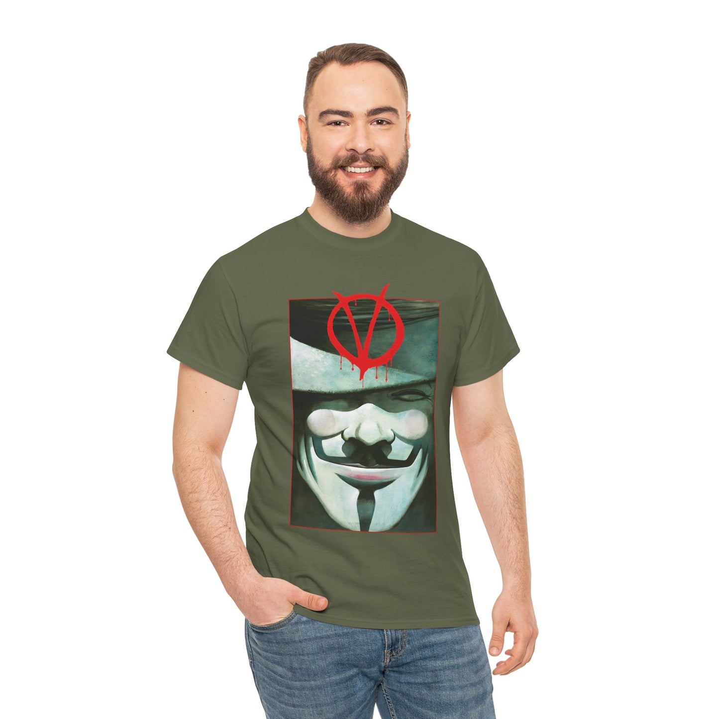 V For Vendetta T-Shirt - David Lloyd Art - Guy Fawkes Mask - DC Comics