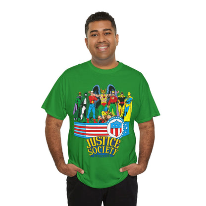 Justice Society of America T-Shirt - Amazing George Perez Art - History of the DC Universe - DC Comics - Dr Fate, Sandman, Flash, Hourman, Spectre, Hawkman