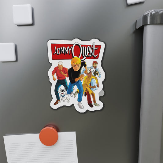 Jonny Quest Die-Cut Magnet - Hanna-Barbera Cartoon - Hadji, Bandit, Benton Quest, Race Bannon - 3", 4", 5", 6"