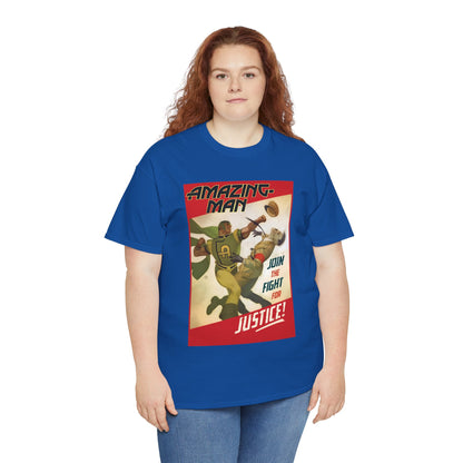 Amazing Man T-Shirt - All-Star Squadron - Join the Fight for Justice - DC Comics