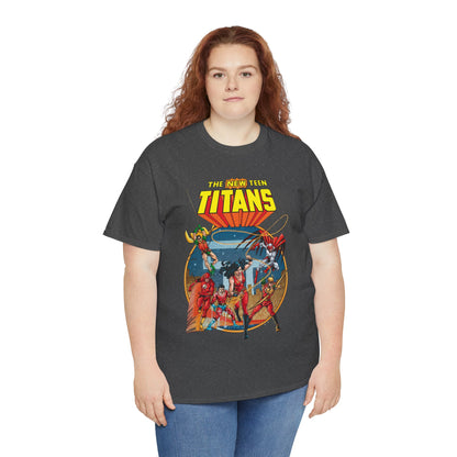 New Teen Titans T-Shirt - George Perez Art - Wonder Girl, Flash, Robin, Speedy, Aqualad, Hawk - DC Comics