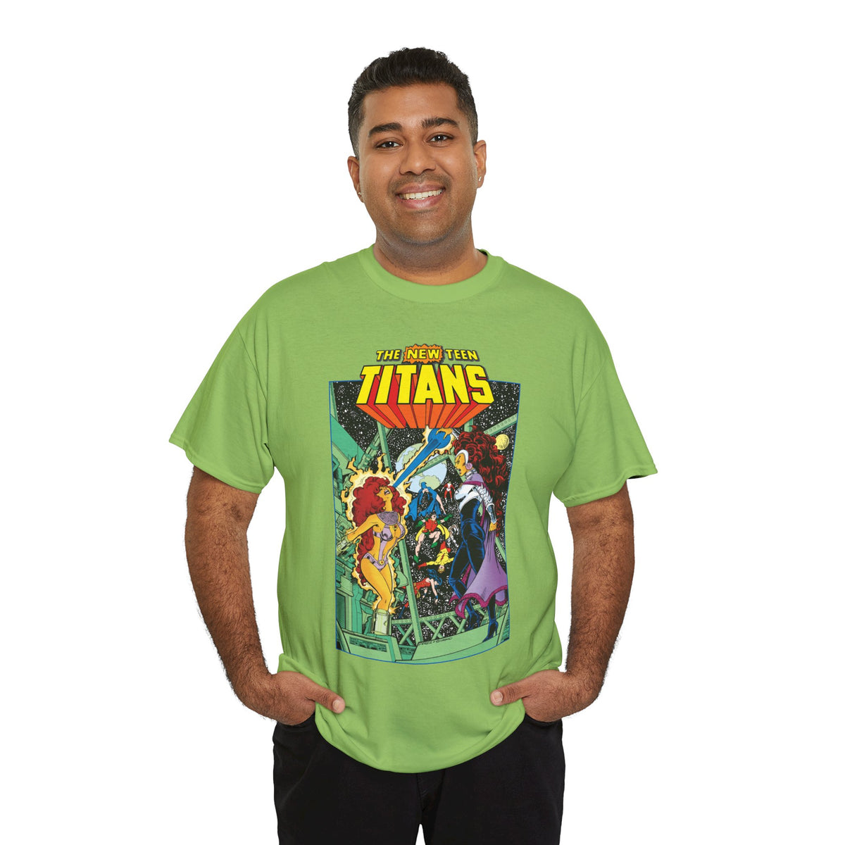 New Teen Titans T-Shirt - George Perez Art - Starfire Vs Blackfire - DC Comics