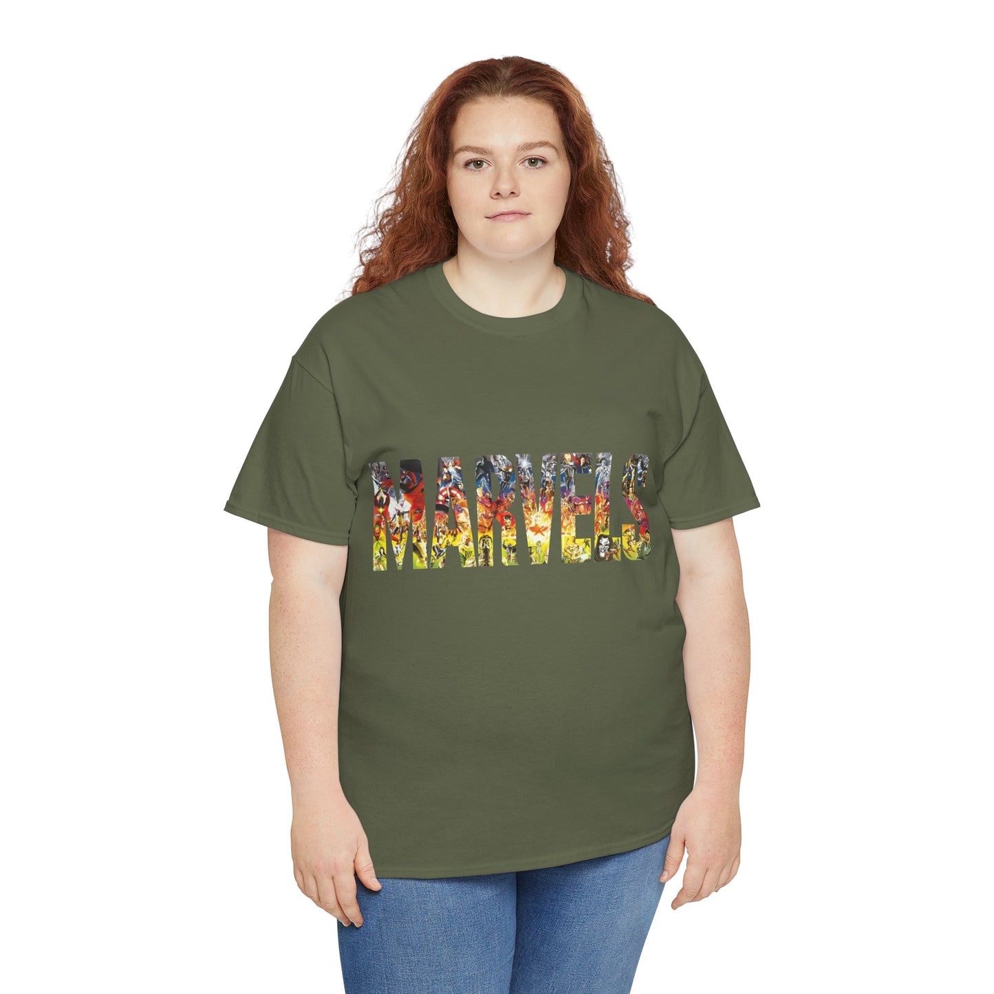 Marvels T-Shirt - Alex Ross Art from the popular Kurt Busiek Story - Spider-Man, Fantastic Four, X-Men, Hulk, Captain America, Thor, Iron Man - Marvel Comics