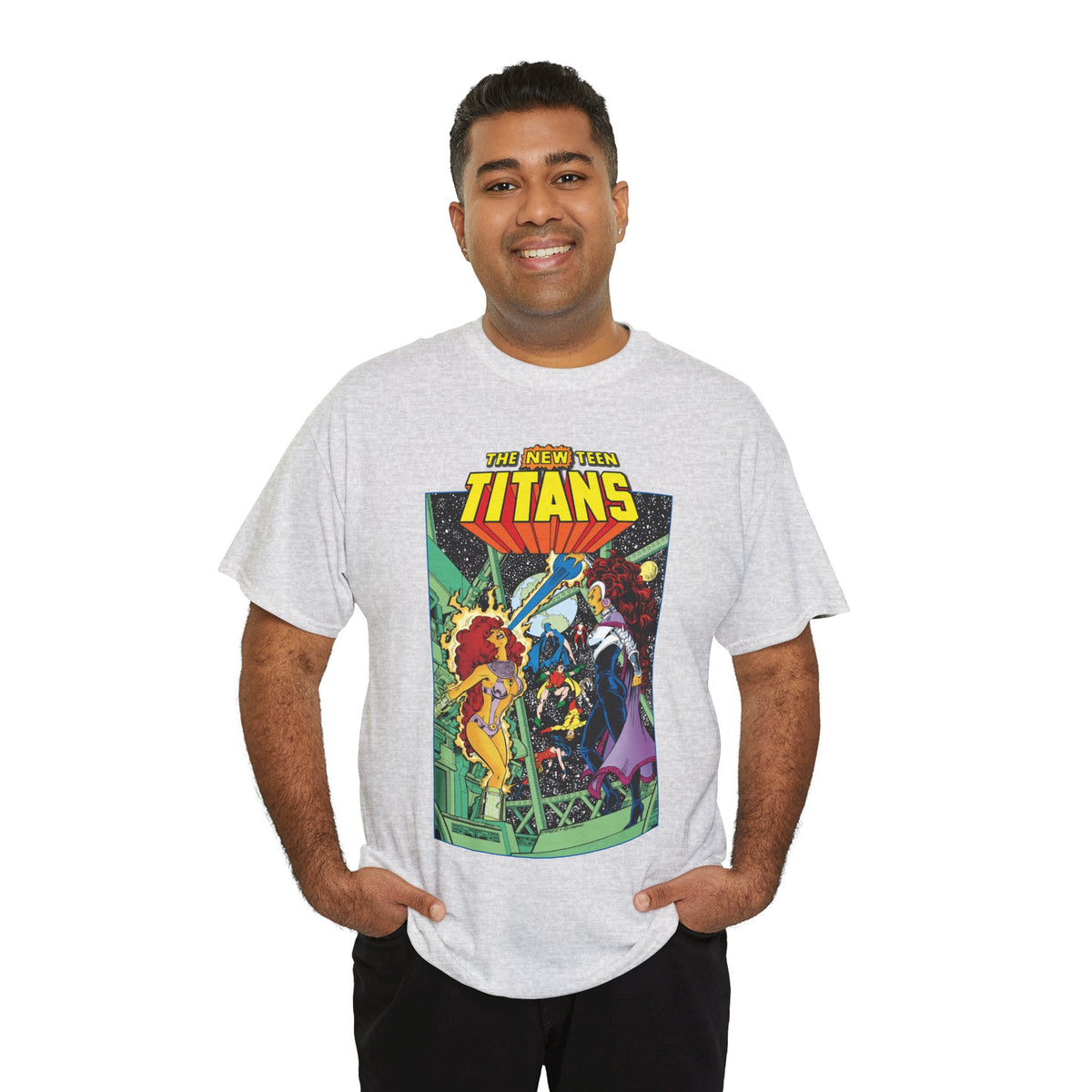 New Teen Titans T-Shirt - George Perez Art - Starfire Vs Blackfire - DC Comics