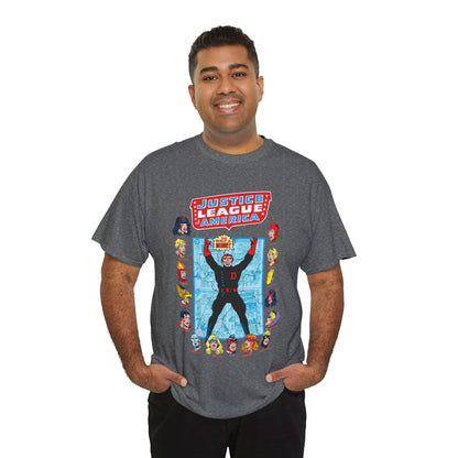 Justice League of America T-Shirt - George Perez Art - Justice Society, All-Star Squadron Team-Up DC Comics