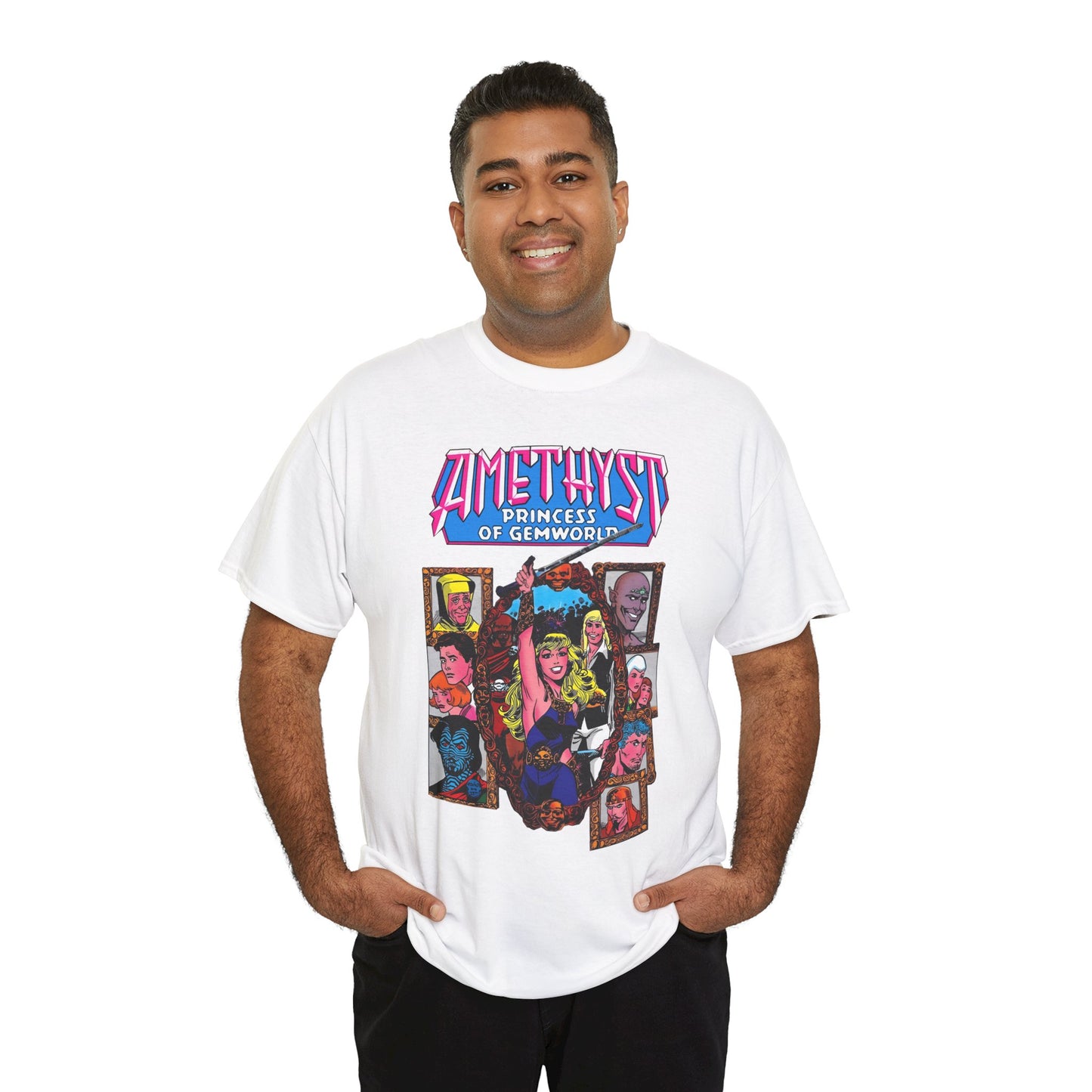 Amethyst Princess of Gemworld T-Shirt - Ernie Colon Art - Sardonyx, Dark Opal, Granch, Citrina - DC Comics