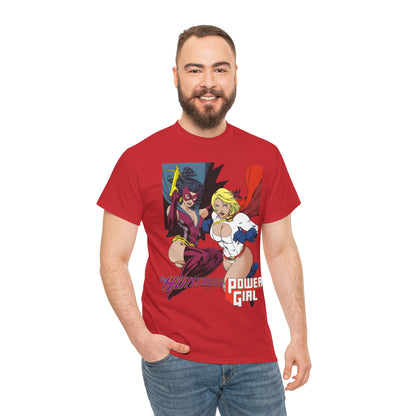 Huntress & Power Girl T-Shirt - Ed Benes Art - Justice Society, JSA, Earth 2 - DC Comics Bronze Age, Pre-Crisis Heroes