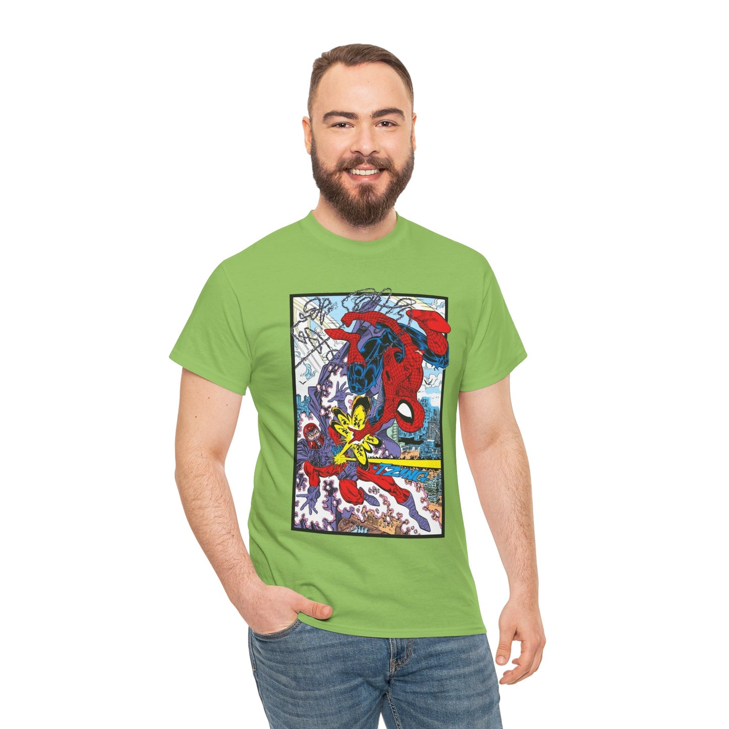 Spider-Man Vs Magneto T-Shirt - Erik Larsen Art - Marvel Comics