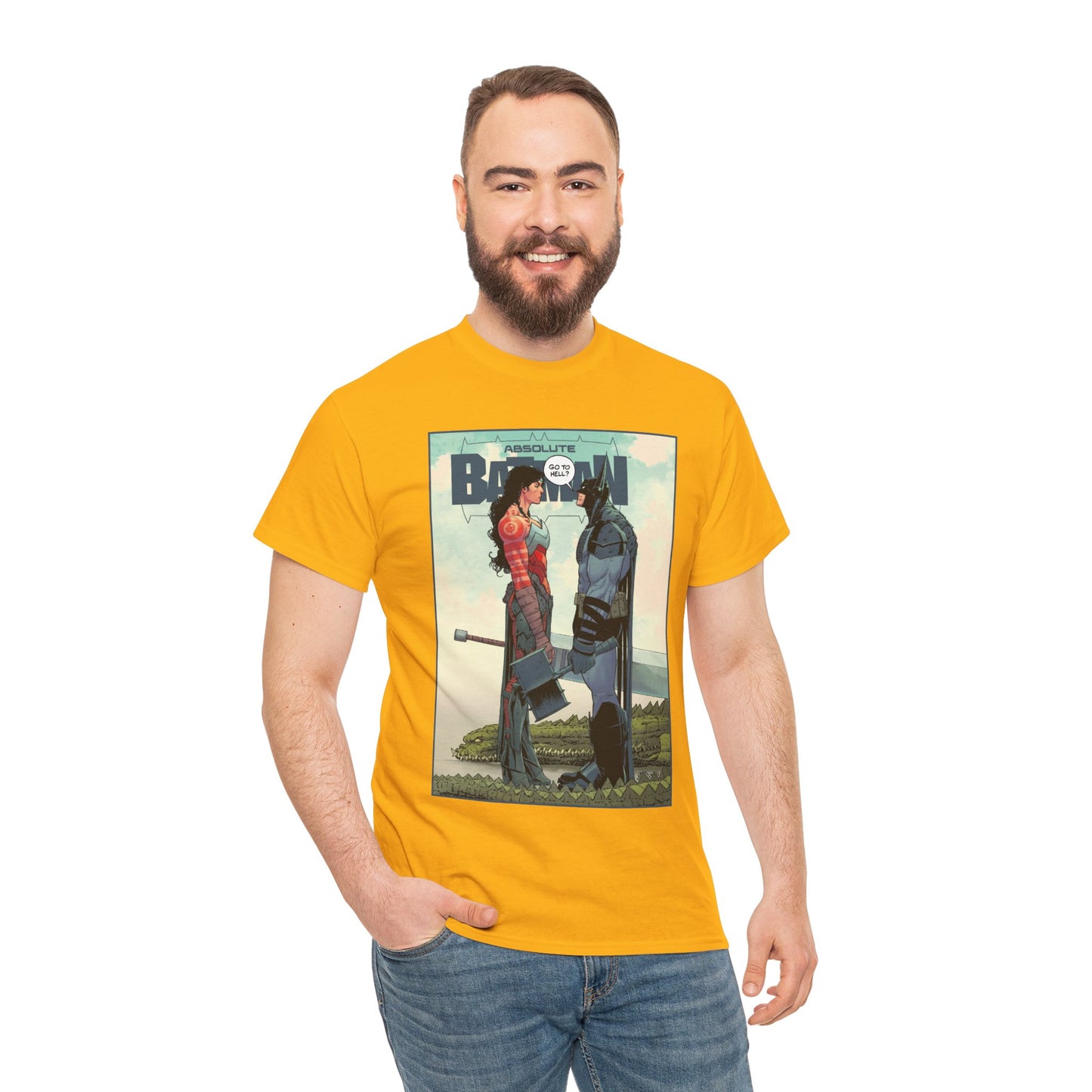 Absolute Batman & Absolute Wonder Woman T-Shirt - Nick Dragotta Art - Go to Hell? - DC Comics