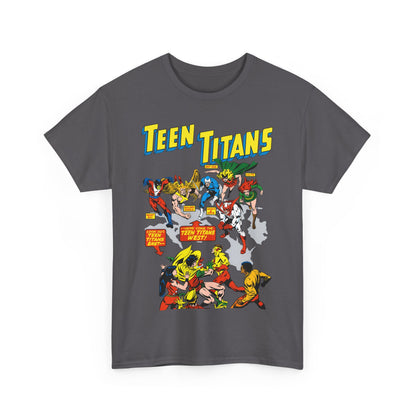 Teen Titans T-Shirt - Rick Buckler Art - Titans West, Lilith, Hawk & Dove, Beast Boy, Golden Eagle - DC Comics