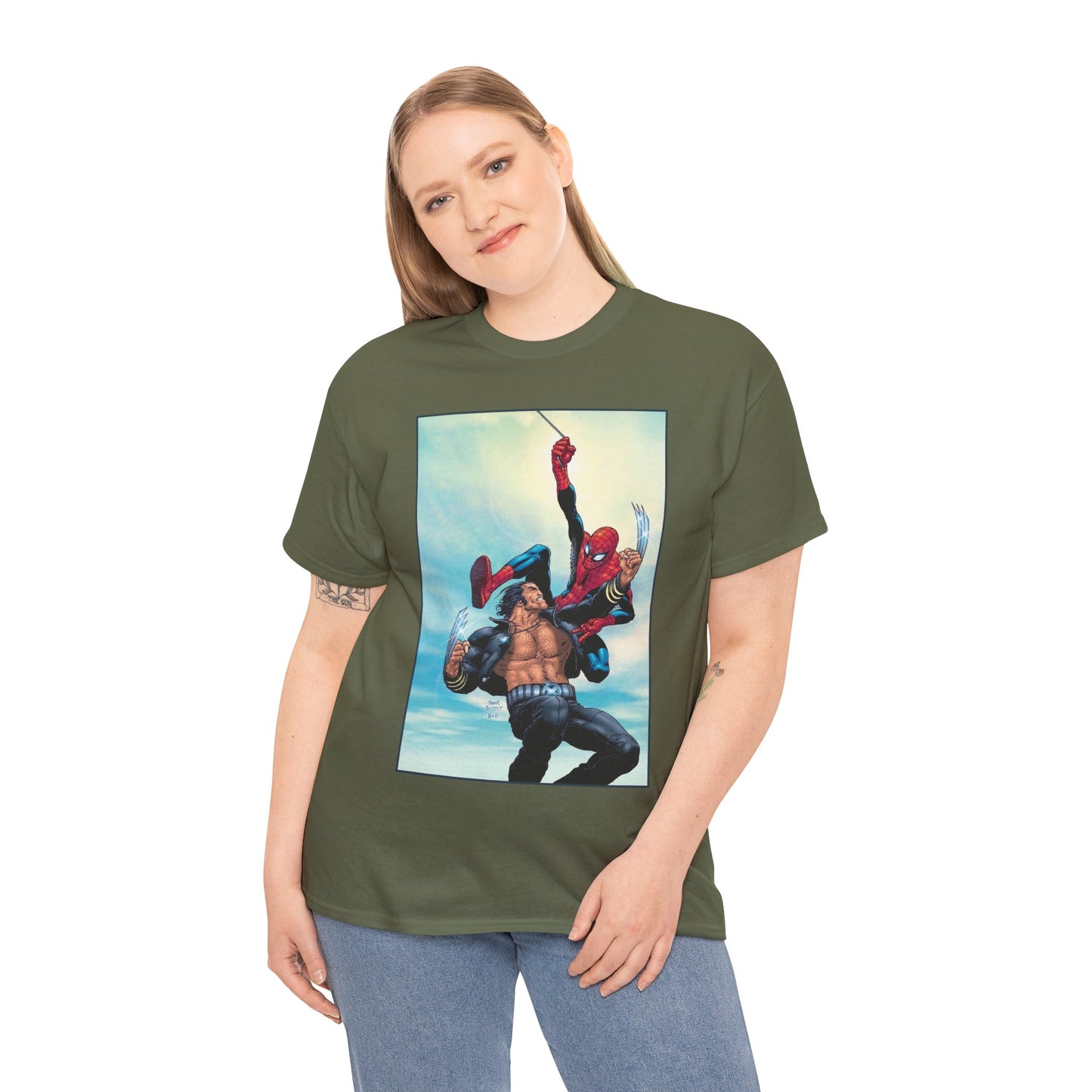 Wolverine Vs Spider-Man T-Shirt - Frank Quitely Art - Marvel Comics