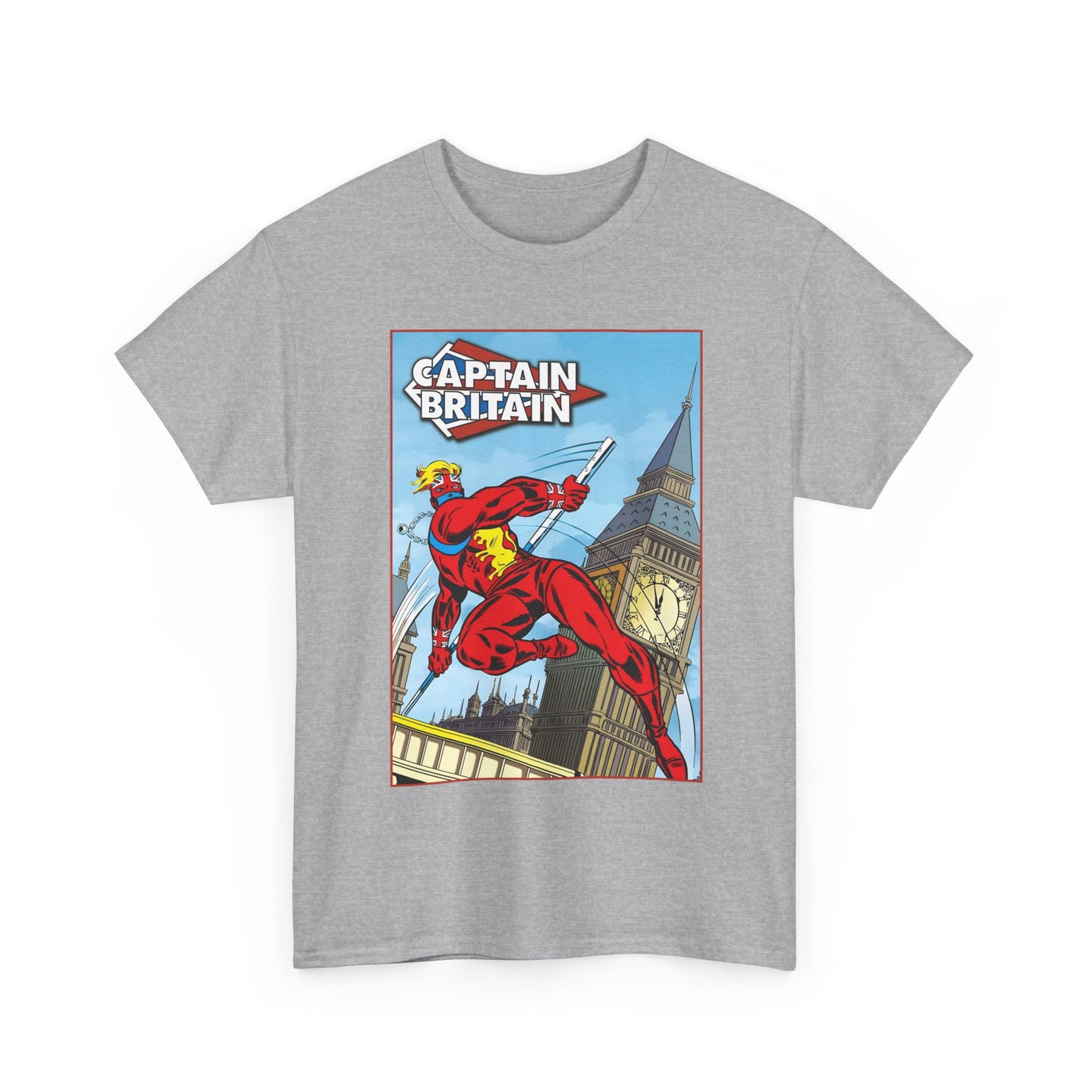 Captain Britain T-Shirt - Ron Wilson Art - Brian Braddock - Marvel UK Series - Chris Claremont Stories - Marvel Comics