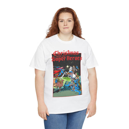 Christmas With the DC Super-Heroes T-Shirt - José Luis García-López Art - Superman, Batman, Jonah Hex, Legion of Super-Heroes - DC Comics