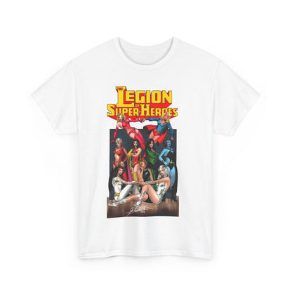 Legion of Super-Heroes T-Shirt - George Perez Art - Saturn Girl, Supergirl, Dream Girl, Shadow Lass, Phantom Girl - The Super Woman of LOSH - DC Comics
