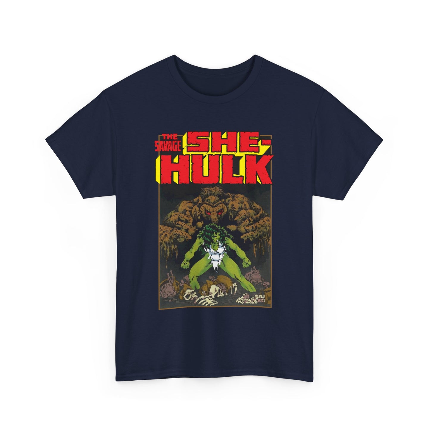 Savage She-Hulk & Man-Thing T-Shirt - Michael Golden Art - Marvel Comics