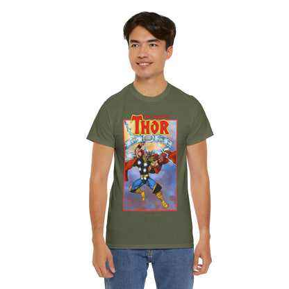 The Mighty Thor T-Shirt - George Perez Art - Mjolnir - Avengers Member - God of Thunder - Asgard Warrior - Marvel Comics