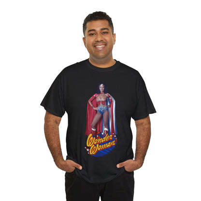 Wonder Woman T-Shirt - Lynda Carter - DC Comics - 1970s CBS TV Show - Amazons from Paradise Island