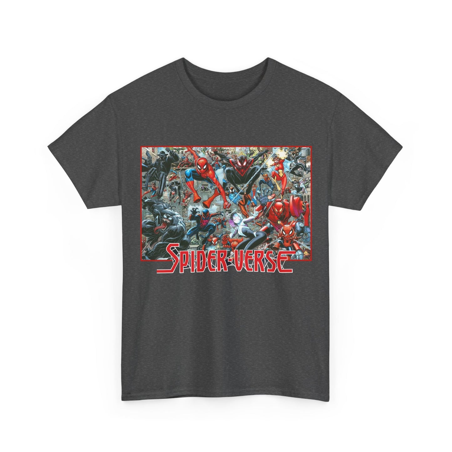 Spider-Verse T-Shirt - Arthur Adams Art - Spider-Man, Venom, Spider-Man 2099, Miles Morales, Spider-Woman - Marvel Comics