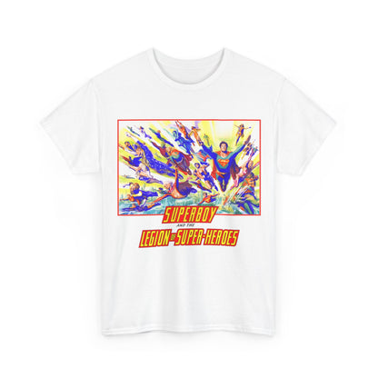 Superboy & Legion of Super-Heroes T-Shirt - Alex Ross Art - Saturn Girl, Brainiac 5, Lightning Lad, Shadow Lass, Dawnstar, Karate Kid - DC Comics