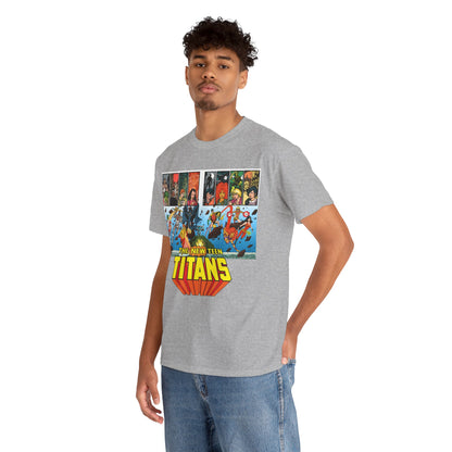 New Teen Titans T-Shirt - George Perez Art - Robin, Wonder Girl, Cyborg, Raven, Starfire, Kid Flash - DC Comics