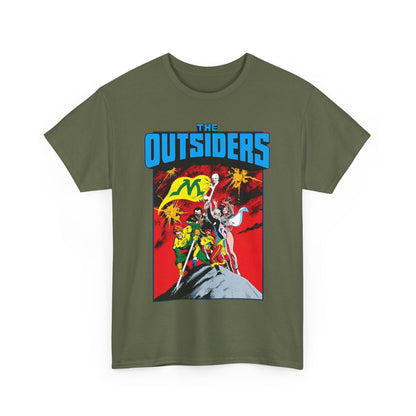Outsiders T-Shirt - Alan Davis Art - Geo-Force, Halo, Black Lightning, Metamorpho, Katana - DC Comics