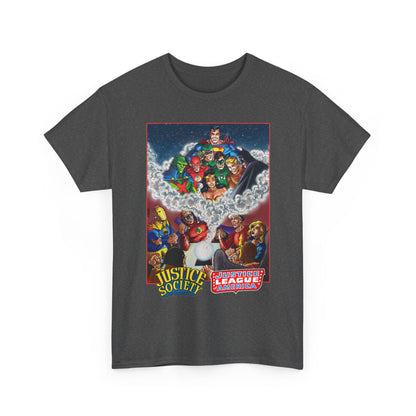 Justice Society & Justice League T-Shirt - George Perez Art - Golden & Silver Age - DC Comics