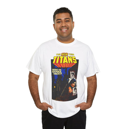 New Teen Titans T-Shirt - Classic George Perez Art - Who is Donna Troy? - Iconic Story and Cover - Robin/Dick Grayson - Popular DC Comics 1980s Series