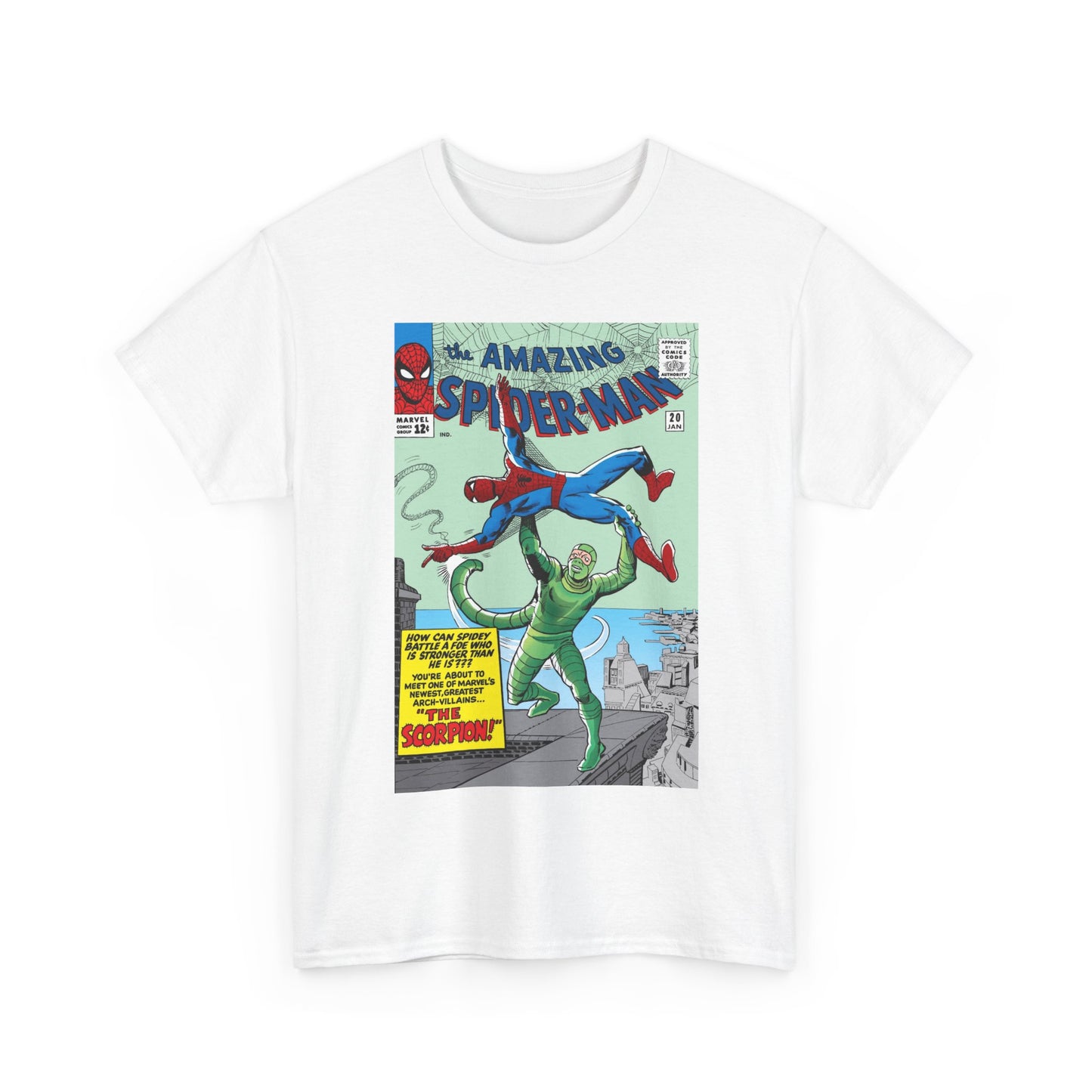 Amazing Spider-Man T-Shirt - Steve Ditko Art - Vs The Scorpion - Marvel Comics