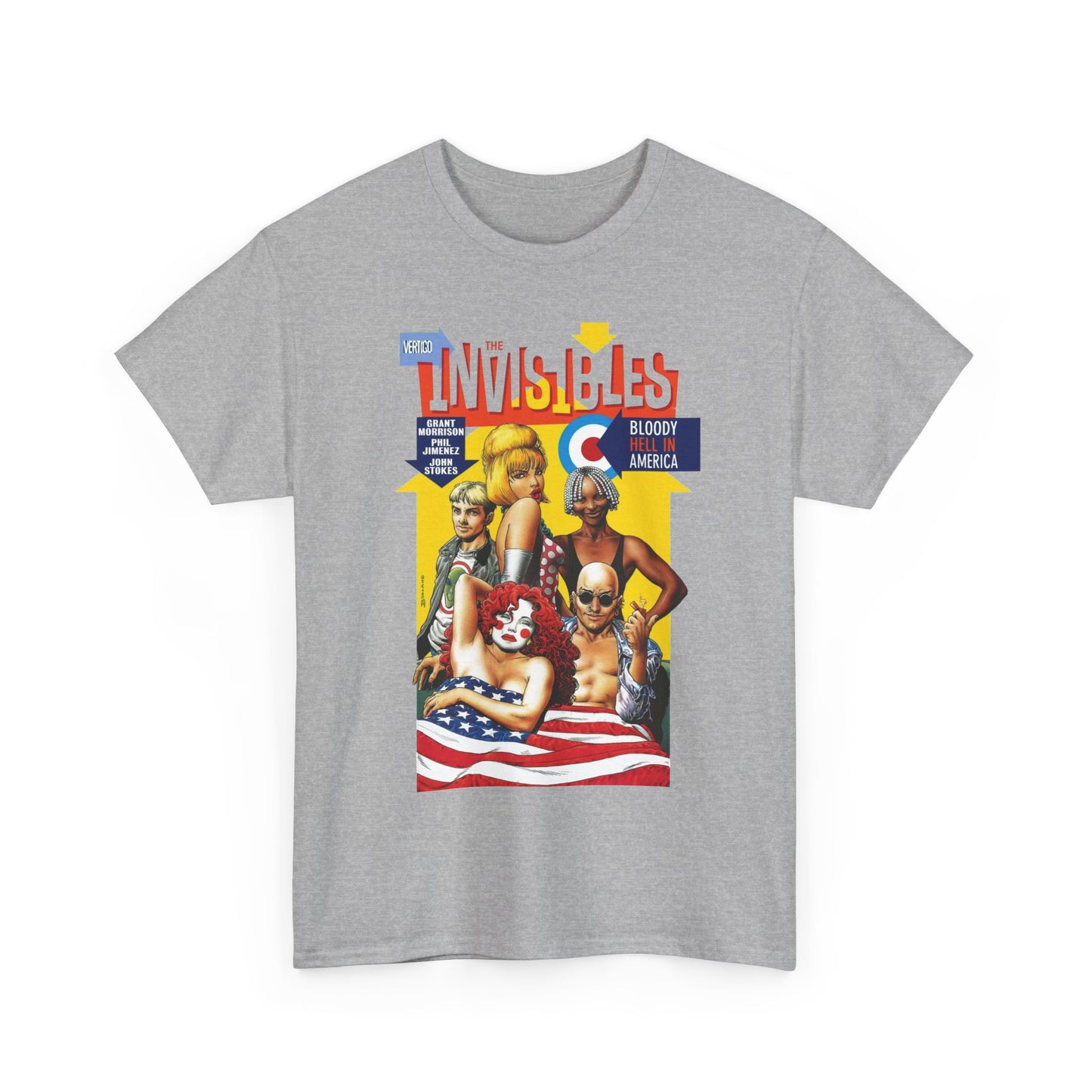 Invisibles: Bloody Hell in America T-Shirt - Brian Bolland Art - DC/Vertigo Comics